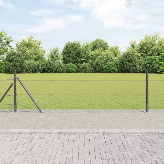  Gjerde med innlegg. Grå 0.5 x 100 m PVC belagt stål