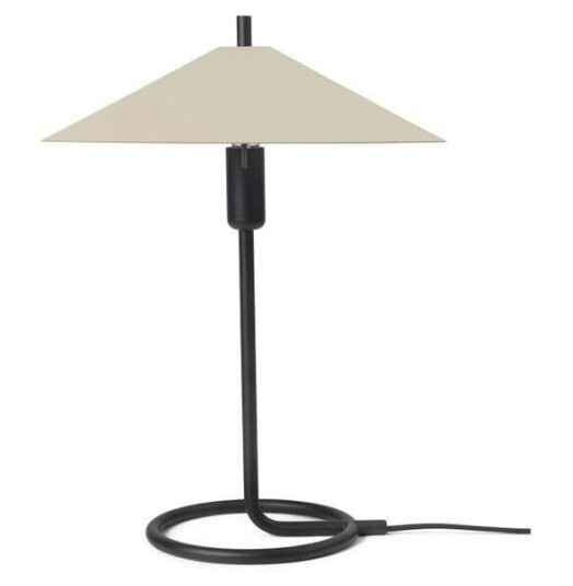 Ferm Living Filo Bordlampe Firkantet Sort/ Cashmere