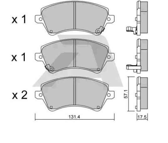 Bremseklosser AISIN BPTO-1009