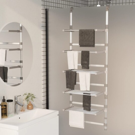 vidaXL Hengende tørkestativ med 5 etasjer aluminium vidaXL Hengende tørkestativ med 5 etasjer aluminium