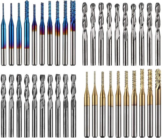 Two 40 pcs End Mills CNC Router Bits
