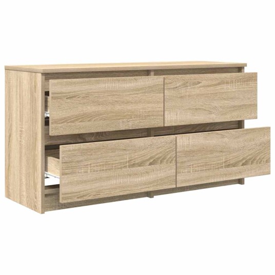 TV benk sonoma eik 100x35x54 cm konstruert tre