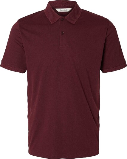 Selected Men Pologenser slhFave Button SS Polo Rød