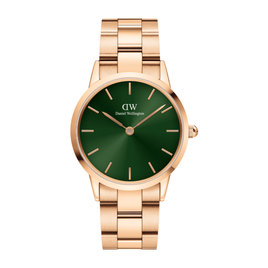 Daniel Wellington DW Watch Iconic Link Emerald Rose Gold 36mm MIC Daniel Wellington DW Watch Iconic Link Emerald Rose Gold 36mm MIC