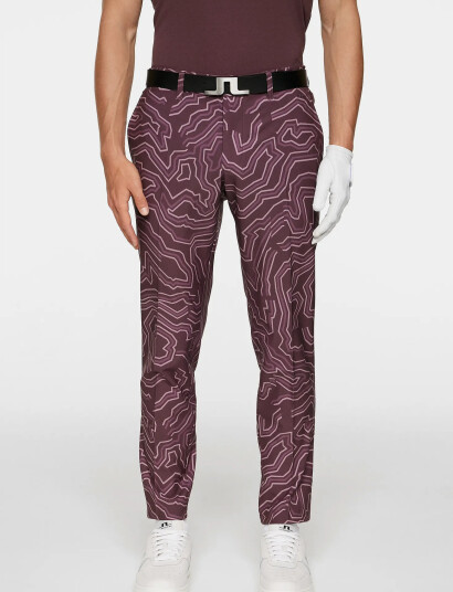 J. Lindeberg Ellott Print Pant - Burgundy - 29-32 J. Lindeberg Ellott Print Pant - Burgundy - 29-32