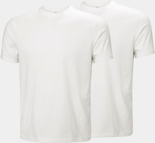 Helly Hansen 2 pakning HH Cotton T skjorter Herre Hvit L
