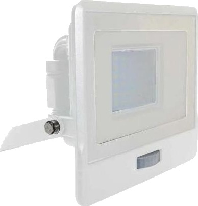 Samsung 30W Led Projektør V Tac Hvitt Hus 6500K Med Bevegelsessensor