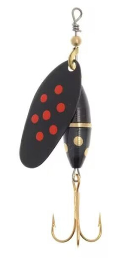 Myran Panter Spinner 3g Svart/Rød/Prick