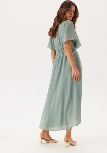 VILA Mirage 2/4 V-Neck Ankle Dress Green Milieu 34