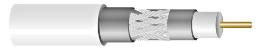 Televes 4151221K Koaksialkabel 3,6 mm ytre 1 m kappet Stikkontakter & kabler