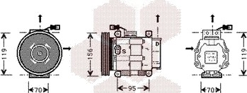 AC-kompressor VAN WEZEL 1700K031