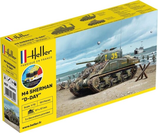 Heller Startsett 1/72 M4 Sherman D-Day