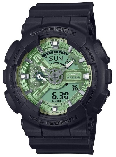 Casio Herreklokke GA 110CD 1A3ER G shock Grønn/Resinplast Ø51.2 mm Casio Herreklokke GA 110CD 1A3ER G shock Grønn/Resinplast Ø51.2 mm