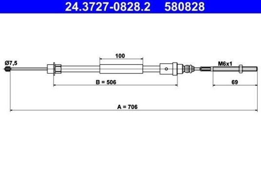 Bremsewire ATE 24.3727 0828.2