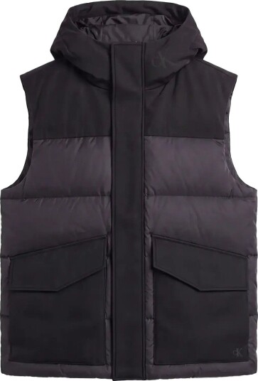 Calvin Klein Jeans Slvlss Mixed Media Nylon Down Pu BLACK S