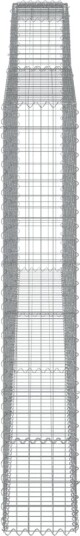 vidaXL Gabionkurver buede 2 stk 400x30x180/200 cm galvanisert jern