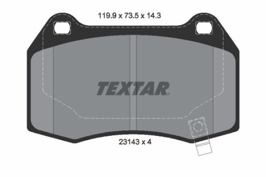 Bremseklosser TEXTAR 2314301 Bremseklosser TEXTAR 2314301
