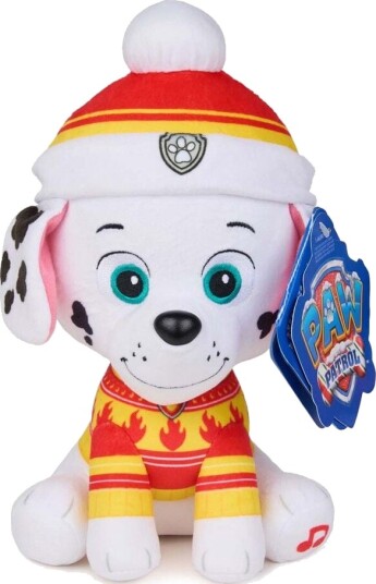 Paw Patrol Julebamse Med Lyd 20 Cm Marshall Paw Patrol Julebamse Med Lyd 20 Cm Marshall