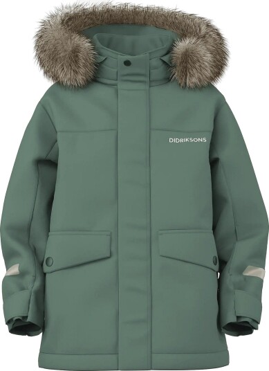 Didriksons Bjärven Kids" Parka - DARK MOSS - 92