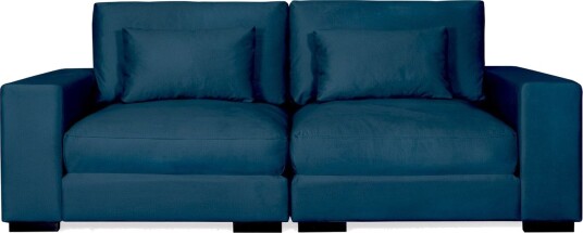 Dubai 2 seters sofa fløyel ekstra dyp Blå