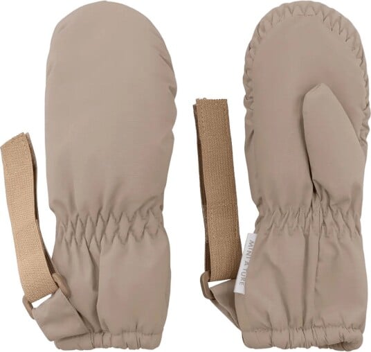 MINI A TURE Matcordt Fleece Lined Mittens Brown 12/18M