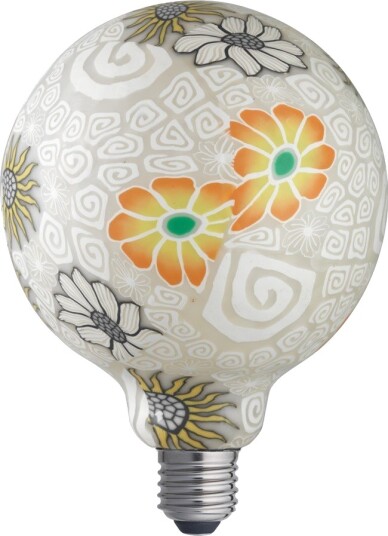 Dekor Globepære Blomst 125mm E27 1.6W 2700K Dimbar