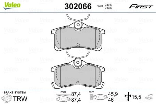 Bremseklosser VALEO 302066