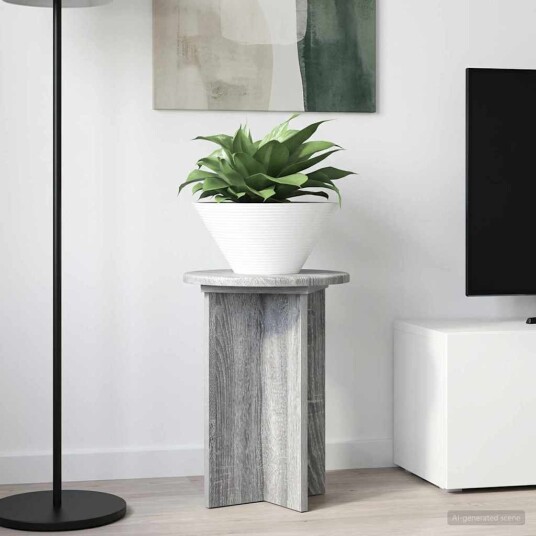 Planteholder 2 pcs Grå sonoma Ø29,5 x 40 cm Konstruert tre