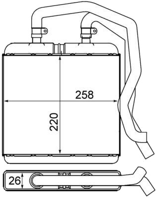 MAHLE AH 12 000S Varmeapparat register