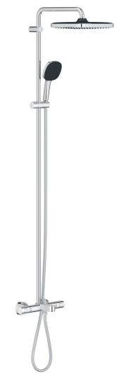 Grohe Vitalio Comfort Dusjsystem Ø250 mm, Med termostat og kartut, Krom