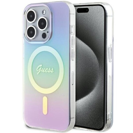 Dėklas Guess Guhmp15lhitsu Iphone 15 Pro 6.1" Violetinė/Violetinė Hardcase Iml Iridescent Magsafe