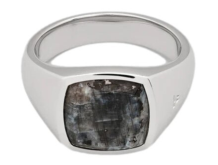 Tom Wood Jewellery Kay Ring Larvikite Ring Sølv 62