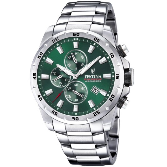 Festina Chronograph F20463/3 - Herre - 45 mm - Analog - Kvarts urverk - Mineralglas