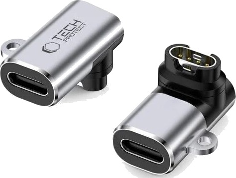 Tech Protect Ultraboost USB C Angle Adapter for Garmin Watch Grey Tech Protect Ultraboost USB C Angle Adapter for Garmin Watch Grey