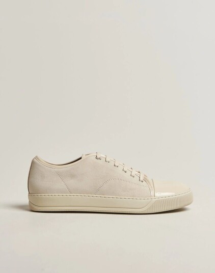 Lanvin DBB1 Patent Cap Toe Sneaker Light Beige