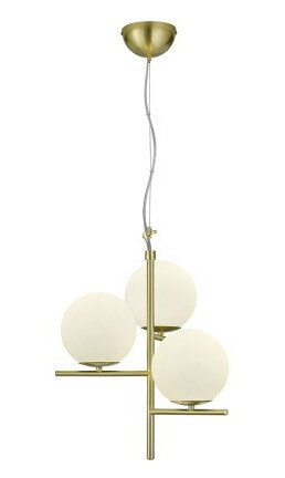 Trio Lighting Pure pendel, messing Trio Lighting Pure pendel, messing