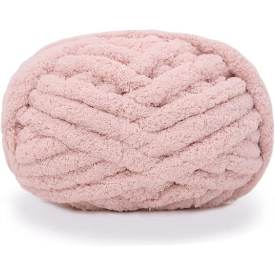 Tykt Strikket Chenille Garn for Håndlagde Tepper Supersoft Stort Jumbo Teppedgarn Light Pink Tykt Strikket Chenille Garn for Håndlagde Tepper Supersoft Stort Jumbo Teppedgarn Light Pink