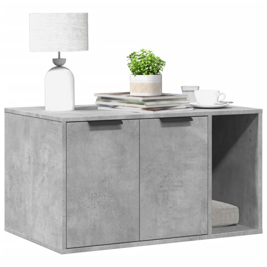 Vidaxl Skap Til Kattetoalett Betonggrå 80X50X45 cm Konstruert Tre