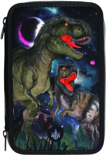 Dino World Trippelpennal med LED-lys
