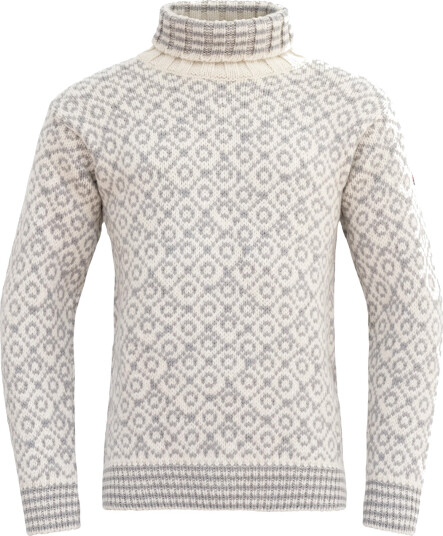 Devold Svalbard Wool High Neck Unisex A/Offwhite/Grey M Devold Svalbard Wool High Neck Unisex A/Offwhite/Grey M