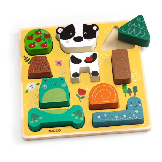 Djeco Puzz & Match Happy 2-i-1 puslespill