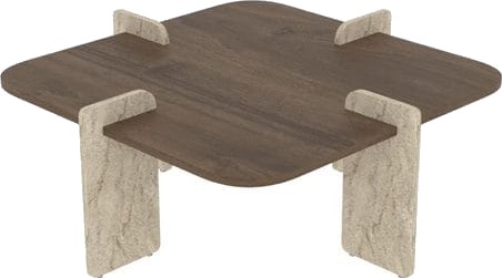 Denros Sofabord 90 cm - Brun/Mørkebrun