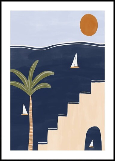 Sailboats Plakat Plakat / 40x50cm