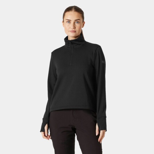 Helly Hansen Versalite Fleecegenser Med Midjesnor Dame Svart XL