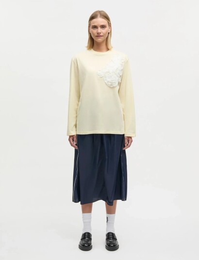Mads Nørgaard Single Cotton Jerry Tee Ls Yellow L