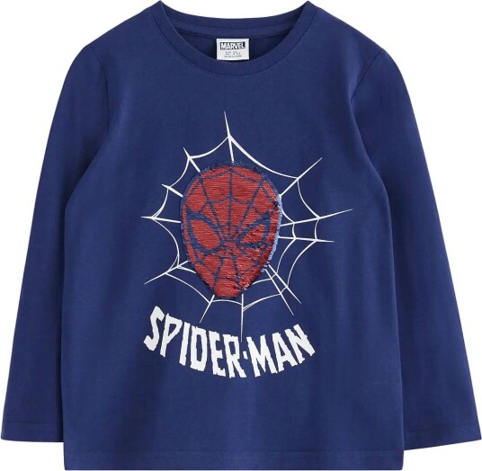 Lindex Spider Man Long Sleeved Top Navy 128