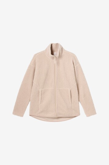 Ellos STUDIO   Pilejakke Girl Full Zip Pile Core   Natur