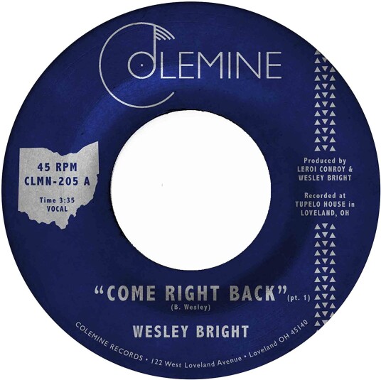 Wesley Bright Come Right Back LP/Vinyl