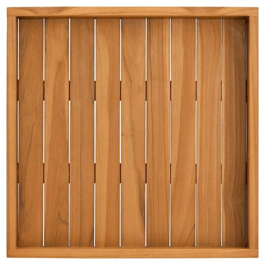 vidaXL Serveringsbrett 50x50 cm heltre teak