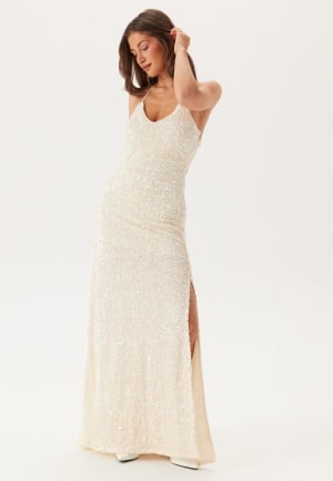 YAS Yasmira Strap Train Dress Gardenia S